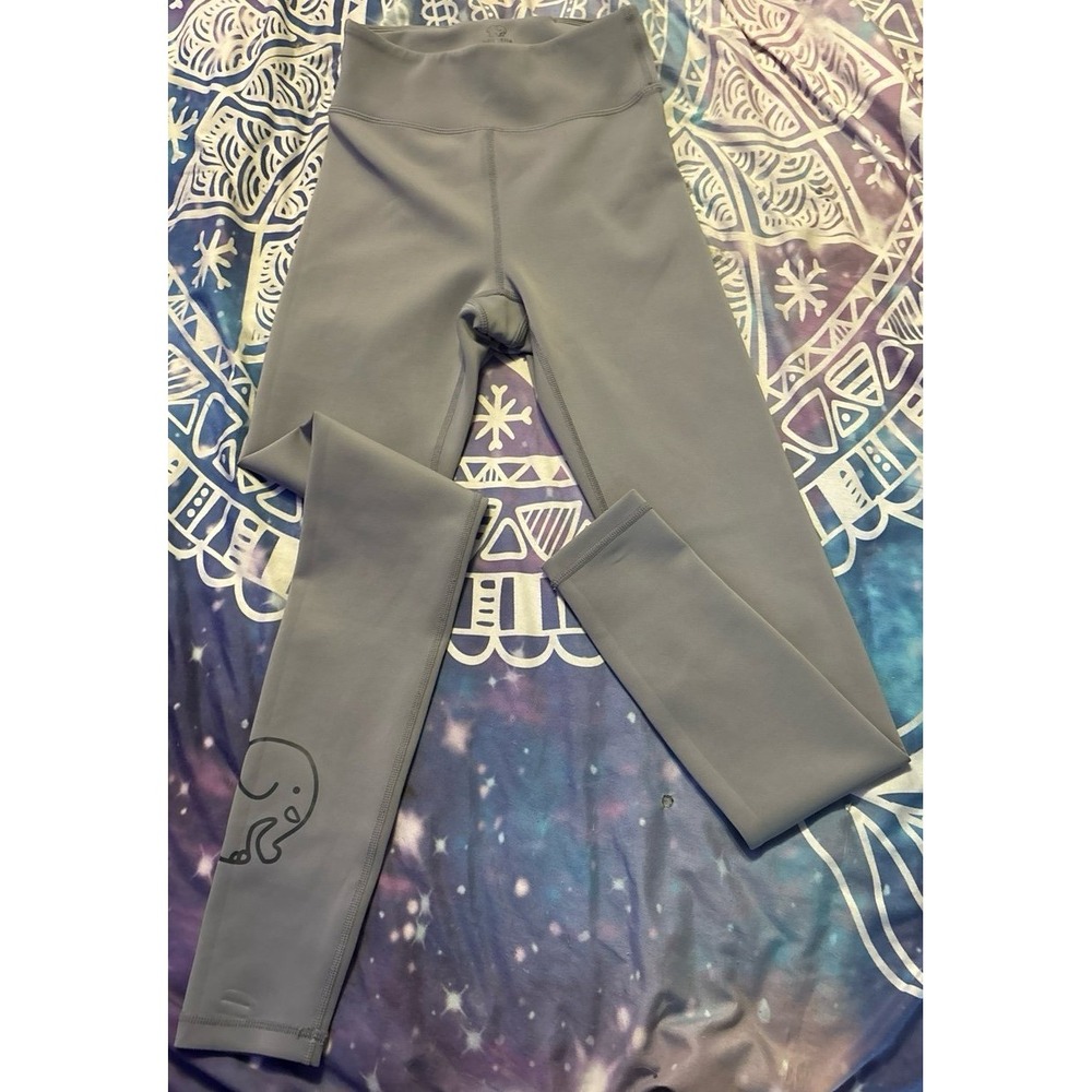 lvory Ella Grey‎ High Waist Full Length Athletic Leggings, XS